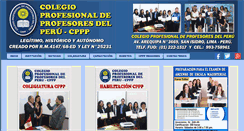 Desktop Screenshot of colegiodeprofesoresdelperu.org